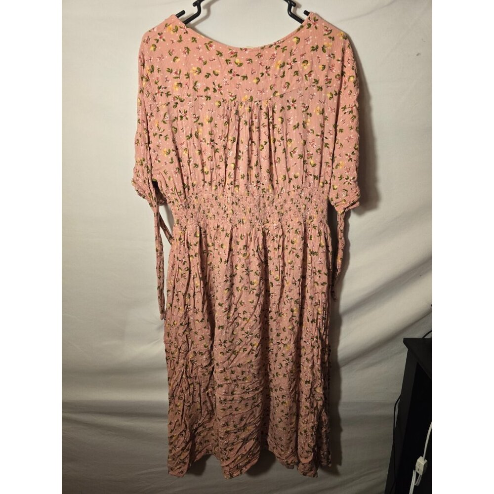 Siren Lily Womens Pink Floral Cottagecore Vneck Ruffles Maxi Dress Plus 3X Boho - Picture 4 of 4